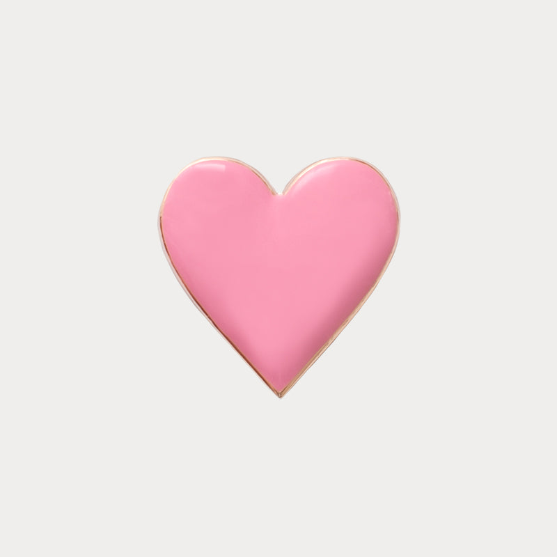 Bijou clip en forme de coeur rose