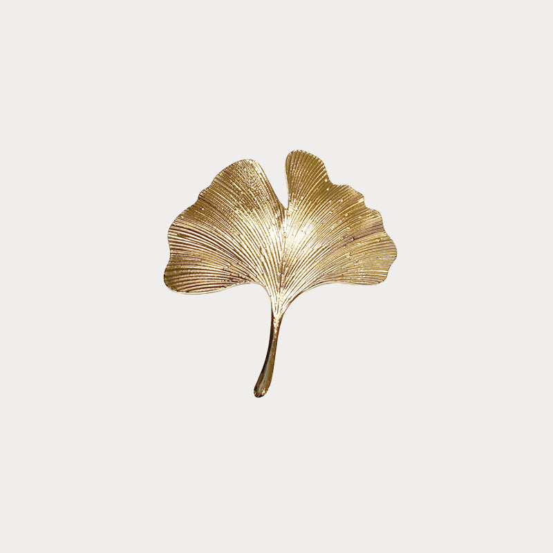 Bijou clip feuille de gingko dorée