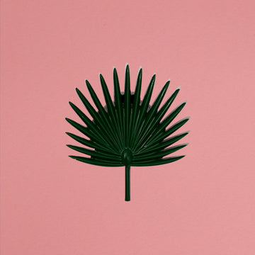 PALMITO GREEN, clap feuille de palmier verte, matière zamac