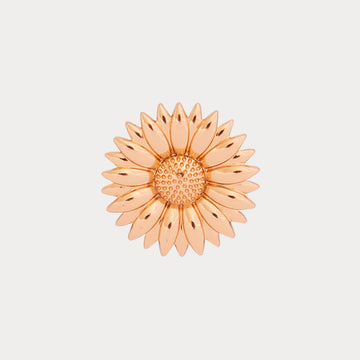 Bijou clip en forme de fleur de tournesol doré